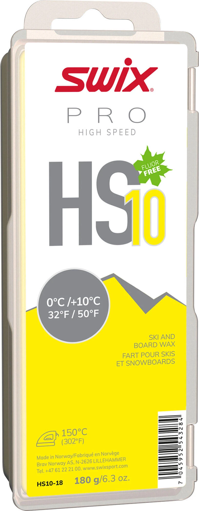 Swix HS10 Yellow, 0°C/+10°C, 180g 1 Swix HS10 Yellow, 0°C/+10°C, 180g
