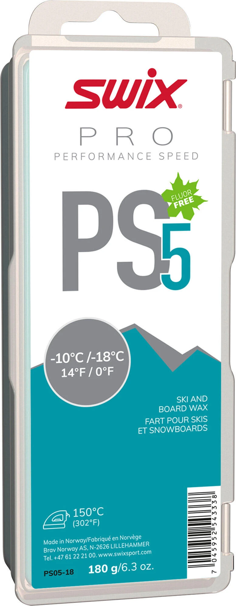Swix PS5 Turquoise, -10°C/-18°C, 180g 1 Swix PS5 Turquoise, -10°C/-18°C, 180g